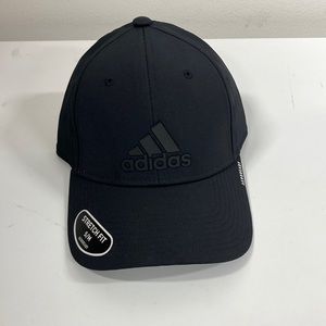 Black fitted adidas hat. New with tags size small